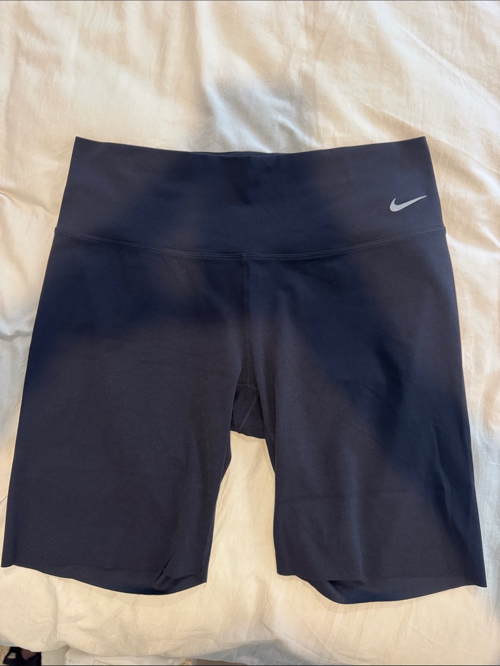Nike Black High-Waist Bike Shorts with Reflective Swoosh